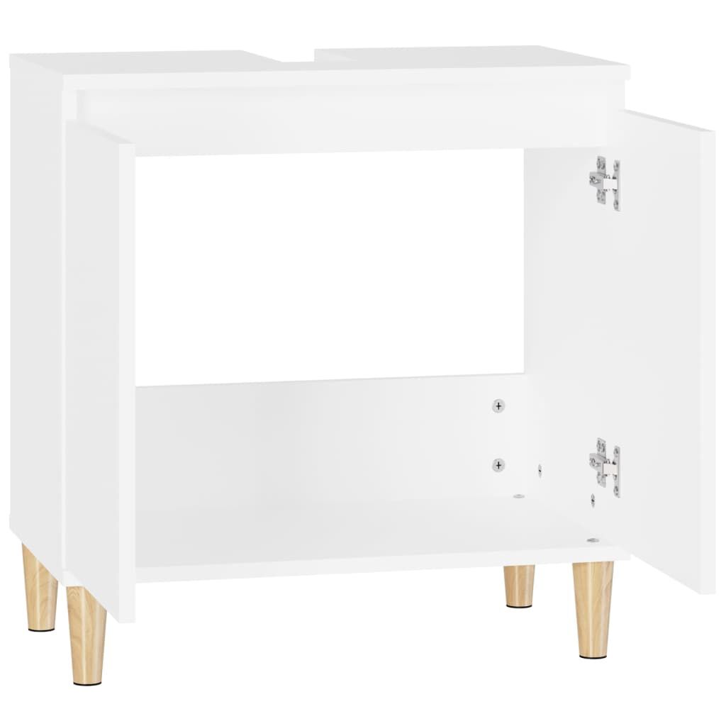 vidaXL Ντουλάπι Νιπτήρα Λευκό 58 x 33 x 60 εκ. από Επεξεργασμένο Ξύλο