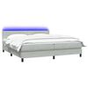 vidaXL &Kappa;&rho;&epsilon;&beta;ά&tau;&iota; Boxspring &mu;&epsilon; &Sigma;&tau;&rho;ώ&mu;&alpha; & LED &alpha;&nu;&omicron;&iota;&chi;&tau;ό &gamma;&kappa;&rho;&iota; 180x220 cm &Beta;&epsilon;&lambda;&omicron;ύ&delta;&iota;&nu;&omicron;
