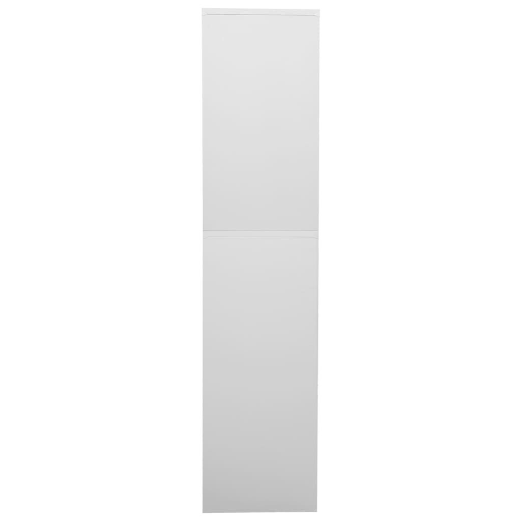 vidaXL Ντουλάπα Γραφείου Ανοιχτό Γκρι 90 x 40 x 180 εκ. Ατσάλινη