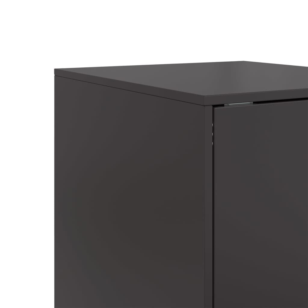 vidaXL Ντουλάπι Μαύρο 34,5x39x73 εκ. από Ατσάλι