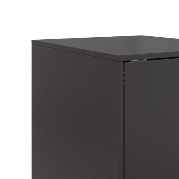 vidaXL Ντουλάπι Μαύρο 34,5x39x73 εκ. από Ατσάλι
