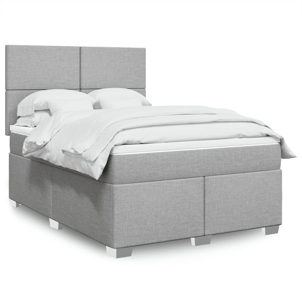 vidaXL Κρεβάτι Boxspring με Στρώμα Αν. Πράσινο 160x200εκ Υφασμάτινο
