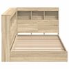 vidaXL Κρεβάτι Βιβλιοθήκης Δρύς Sonoma 75 x 190 cm Επεξεργασμένο ξύλο