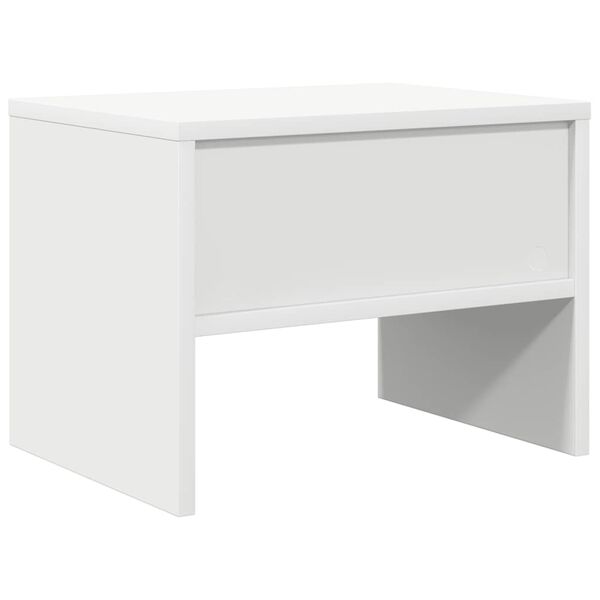 vidaXL Κομοδίνο Λευκό 40 x 30 x 30 εκ. από Επεξ. Ξύλο