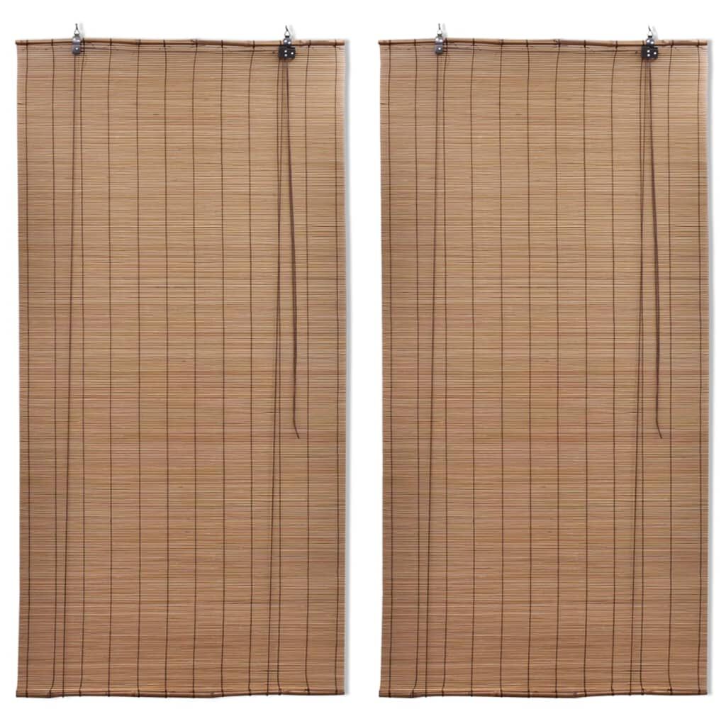 vidaXL Στόρια Σκίασης 2 τεμ. Καφέ 150 x 220 εκ. από Μπαμπού
