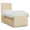 vidaXL &Kappa;&rho;&epsilon;&beta;ά&tau;&iota; Boxspring &mu;&epsilon; &Sigma;&tau;&rho;ώ&mu;&alpha; &Kappa;&rho;&epsilon;&mu; 90x190 &epsilon;&kappa;.&Upsilon;&phi;&alpha;&sigma;&mu;ά&tau;&iota;&nu;&omicron;