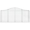 vidaXL Συρματοκιβώτια Τοξωτά 18 τεμ. 200x30x80/100 εκ. Γαλβαν. Ατσάλι
