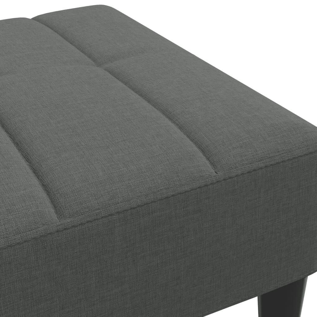 vidaXL Υποπόδιο Σκούρο Γκρι 77x55x31 εκ. Υφασμάτινο