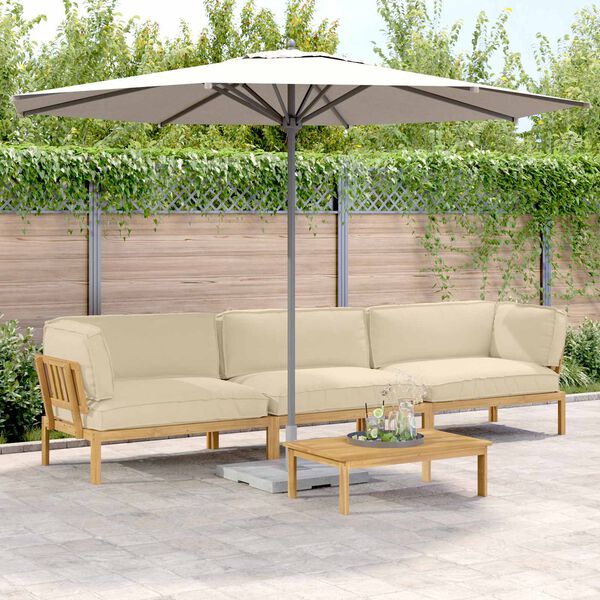 vidaXL &Sigma;&epsilon;&tau; &Kappa;&alpha;&nu;&alpha;&pi;έ &mu;&epsilon; &mu;&alpha;&xi;&iota;&lambda;ά&rho;&iota; &Mu;&omicron;&nu;ό&chi;&rho;&omega;&mu;&omicron; 4 pcs &Mu;&pi;&epsilon;&zeta; &Sigma;&tau;&epsilon;&rho;&epsilon;ό &Xi;ύ&lambda;&omicron; &Alpha;&kappa;&alpha;&kappa;ί&alpha;&sigmaf;