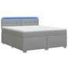vidaXL &Kappa;&rho;&epsilon;&beta;ά&tau;&iota; Box Spring &mu;&epsilon; &Sigma;&tau;&rho;ώ&mu;&alpha; &kappa;&alpha;&iota; LED &Alpha;&nu;&omicron;&iota;&chi;&tau;ό &gamma;&kappa;&rho;&iota; 180 x 200 cm