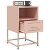 vidaXL Κομοδίνα 2 τεμ. Ροζ 36x39x60,5 εκ. από Χάλυβα
