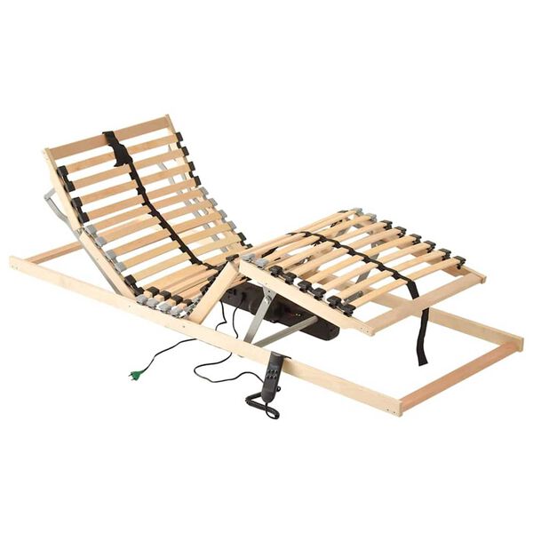 vidaXL Βάση κρεβατιού με λάμες Καφέ 70 x 190 cm Στερεό Ξύλο Μηλιάς