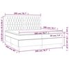 vidaXL Κρεβάτι Boxspring με Στρώμα & LED Σκ. Μπλε 200x200εκ. Βελούδινο