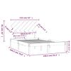 vidaXL Πλαίσιο Κρεβατιού 135 x 190 εκ. από Μασίφ Ξύλο Double