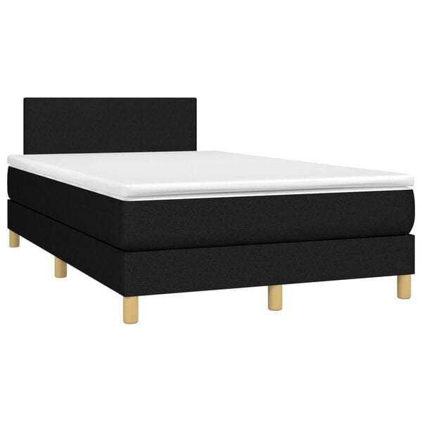 vidaXL &Kappa;&rho;&epsilon;&beta;ά&tau;&iota; Boxspring &mu;&epsilon; &Sigma;&tau;&rho;ώ&mu;&alpha; & LED &Mu;&alpha;ύ&rho;&omicron; 120x200 &epsilon;&kappa;. &Upsilon;&phi;&alpha;&sigma;&mu;ά&tau;&iota;&nu;&omicron;