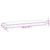 vidaXL Μαξιλάρια Πάγκου Κήπου 2 τεμ. Ανθρακί 180x50x7cm Ύφασμα Oxford