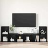 vidaXL Σετ επίπλου τηλεόρασης 4 pcs Μαύρη δρυς 37 x 35 x 72 εκ.