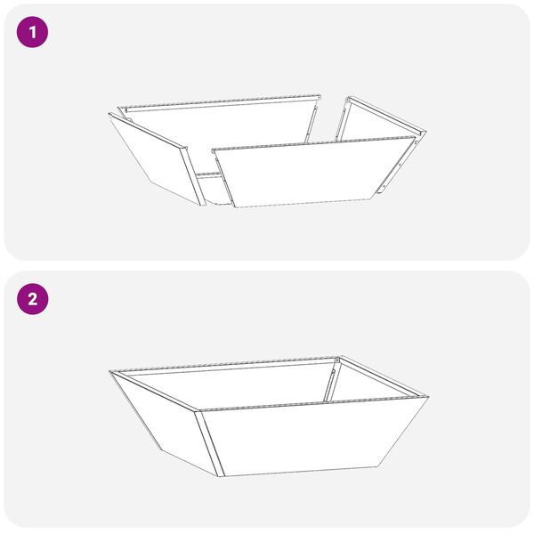 vidaXL Γλάστρα Κήπου Ανθρακί 50 x 50 x 15 cm Ατσάλι