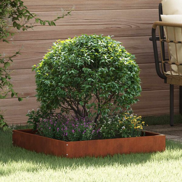 vidaXL &Pi;&epsilon;&rho;ί&gamma;&rho;&alpha;&mu;&mu;&alpha; &gamma;&kappa;&alpha;&zeta;ό&nu; 6 pcs &Sigma;&kappa; rusty 60 x 60 x 13 &epsilon;&kappa;