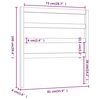 vidaXL Κεφαλάρι Κρεβατιού Μαύρο 81 x 4 x 100 εκ. από Μασίφ Ξύλο Πεύκου
