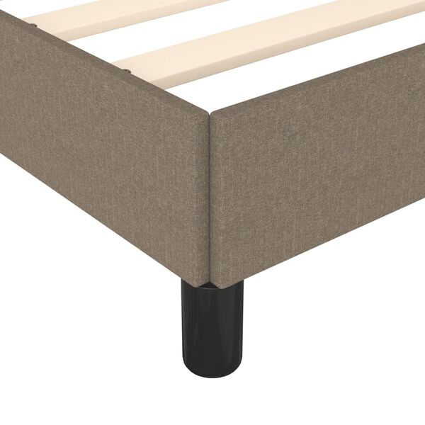 vidaXL Σκελετός Κρεβατιού Χωρίς Στρώμα Taupe 160x200 εκ. Υφασμάτινο