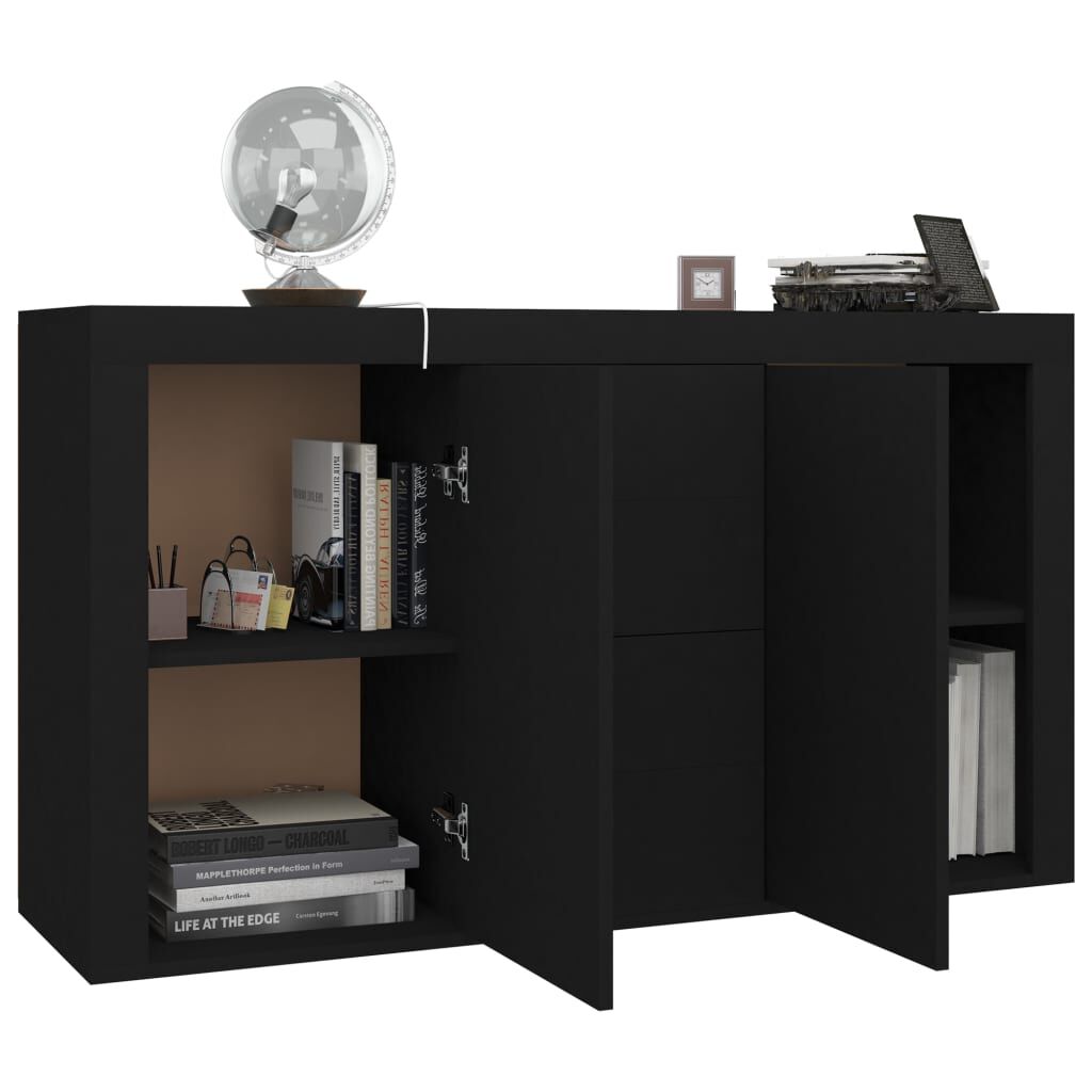 vidaXL Μπουφές Μαύρος 120 x 36 x 69 εκ. από Επεξ. Ξύλο