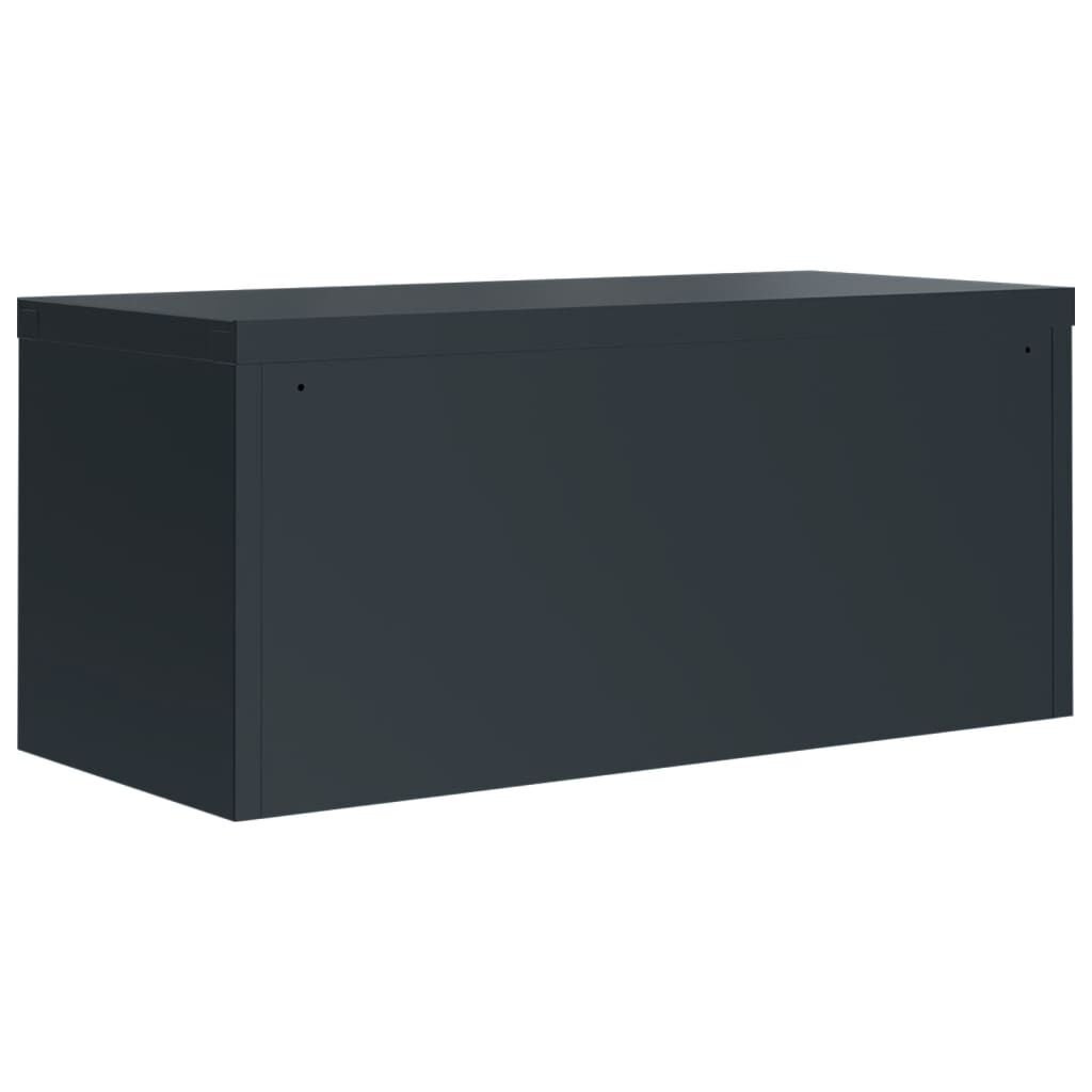 vidaXL Αρχειοθήκη Ανθρακί 90 x 40 x 110 εκ. Ατσάλινη