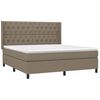 vidaXL &Kappa;&rho;&epsilon;&beta;ά&tau;&iota; Boxspring &mu;&epsilon; &Sigma;&tau;&rho;ώ&mu;&alpha; & LED Taupe 160x200 &epsilon;&kappa;. &Upsilon;&phi;&alpha;&sigma;&mu;ά&tau;&iota;&nu;&omicron;