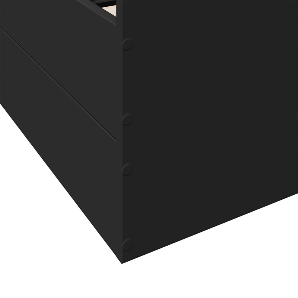 vidaXL Πλαίσιο Κρεβατιού με Συρτάρια Μαύρο 120x190 εκ Επεξεργ. Ξύλο