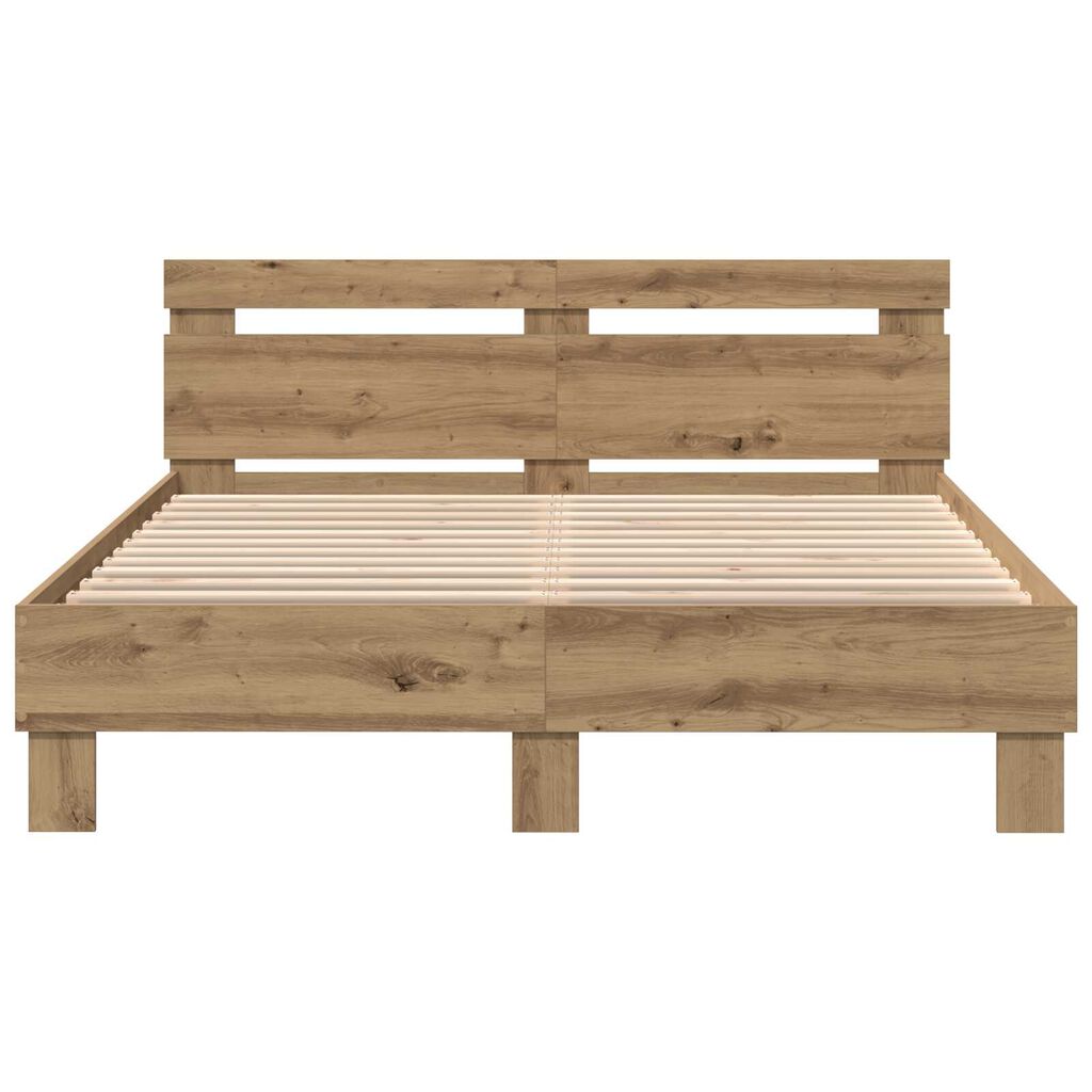 vidaXL Σκελετός Κρεβατιού artisan δρυς 150 x 200 cm Επεξεργασμένο ξύλο