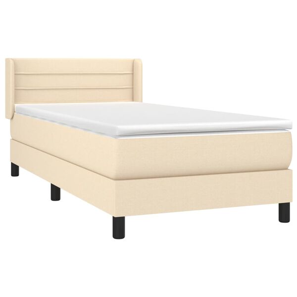 vidaXL &Kappa;&rho;&epsilon;&beta;ά&tau;&iota; Boxspring &mu;&epsilon; &Sigma;&tau;&rho;ώ&mu;&alpha; &Kappa;&rho;&epsilon;&mu; 80 x 200 &epsilon;&kappa;. &Upsilon;&phi;&alpha;&sigma;&mu;ά&tau;&iota;&nu;&omicron;