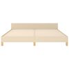 vidaXL Σκελετός Κρεβατιού Χωρίς Στρώμα Κρεμ 180x200 εκ. Υφασμάτινο