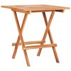 vidaXL Σετ Επίπλων Mπιστρό 3 τεμ. Μασίφ Ξύλο Teak με Γκρι Μαξιλάρια