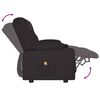 vidaXL Πολυθρόνα Μασάζ Διθέσια με Ποτηροθήκη Ανακλ. Μαύρη Συνθ. Δέρμα