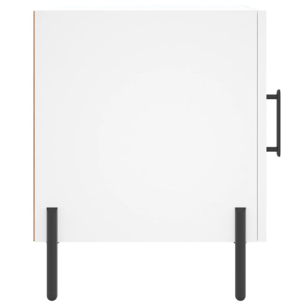 vidaXL Κομοδίνα 2 τεμ. Λευκά 40 x 40 x 50 εκ. από Επεξεργασμένο Ξύλο