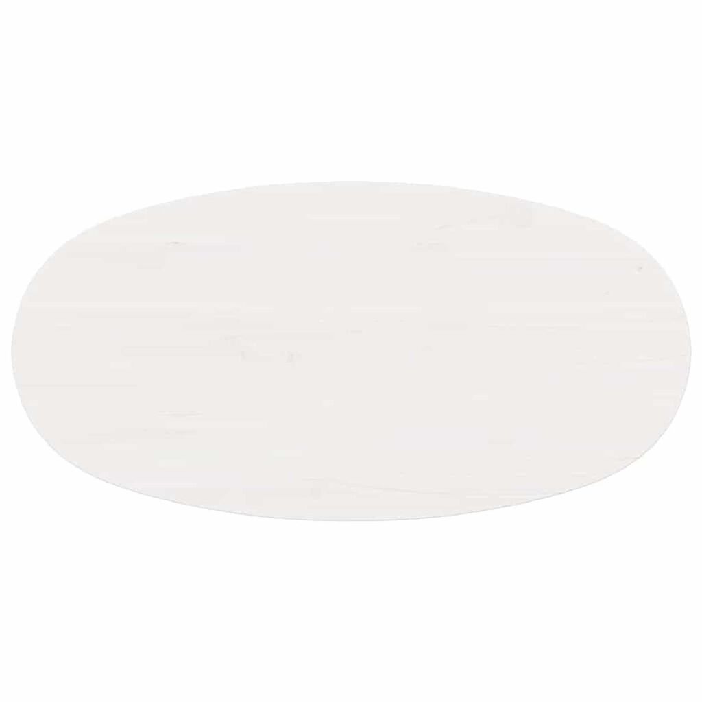vidaXL Τραπεζάκι σαλονιού Λευκό 80 x 40 x 35 cm Μασίφ ξύλο πεύκου