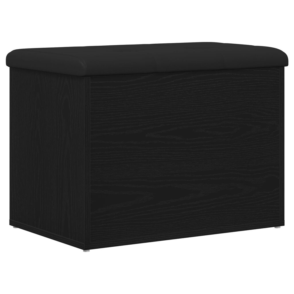 vidaXL Παγκάκι αποθήκευσης Μαύρο Δρυς 60x40x45 εκ. Επεξεργασμένο Ξύλο
