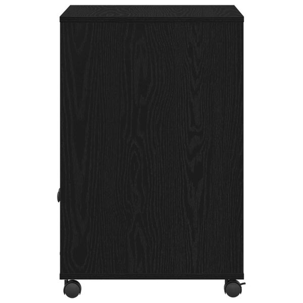 vidaXL Ράφι Εκτυπωτή με Ρόδες Μαύρη Δρυς 60x48x74 εκ.