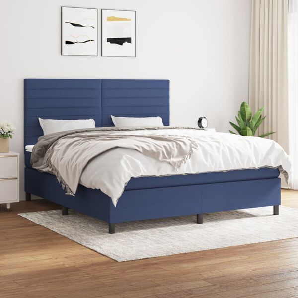 vidaXL &Kappa;&rho;&epsilon;&beta;ά&tau;&iota; Boxspring &mu;&epsilon; &Sigma;&tau;&rho;ώ&mu;&alpha; &Mu;&pi;&lambda;&epsilon; 180x200 &epsilon;&kappa;. &Upsilon;&phi;&alpha;&sigma;&mu;ά&tau;&iota;&nu;&omicron;