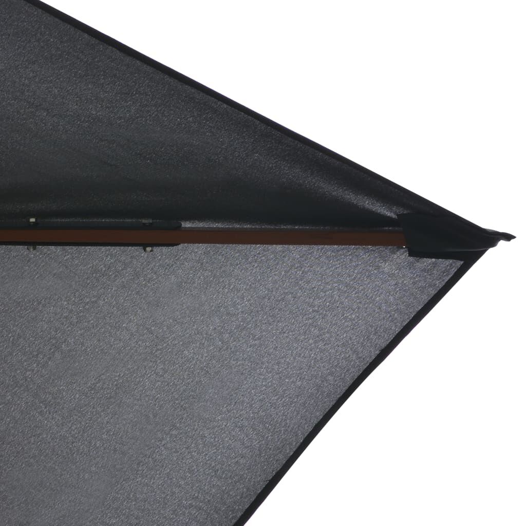 vidaXL Ομπρέλα Κήπου Ανθρακί 200 x 300 εκ. με Ξύλινο Ιστό