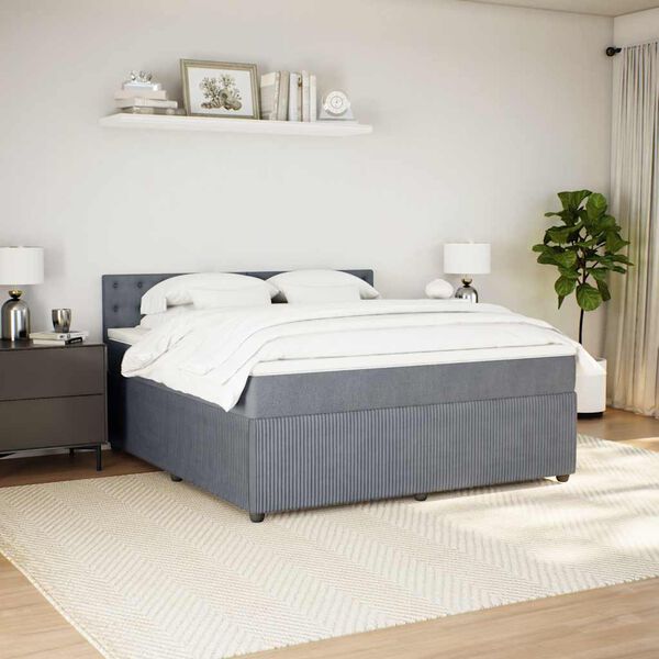 vidaXL &Kappa;&rho;&epsilon;&beta;ά&tau;&iota; Boxspring &mu;&epsilon; &Sigma;&tau;&rho;ώ&mu;&alpha; &Sigma;&kappa;&omicron;ύ&rho;&omicron; &Gamma;&kappa;&rho;&iota; 180x200 &epsilon;&kappa;. &Beta;&epsilon;&lambda;&omicron;ύ&delta;&iota;&nu;&omicron;