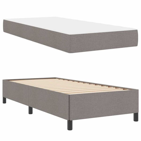 vidaXL Κρεβάτι με ελατήρια Ταμπά και Μαύρο 100 x 200 cm