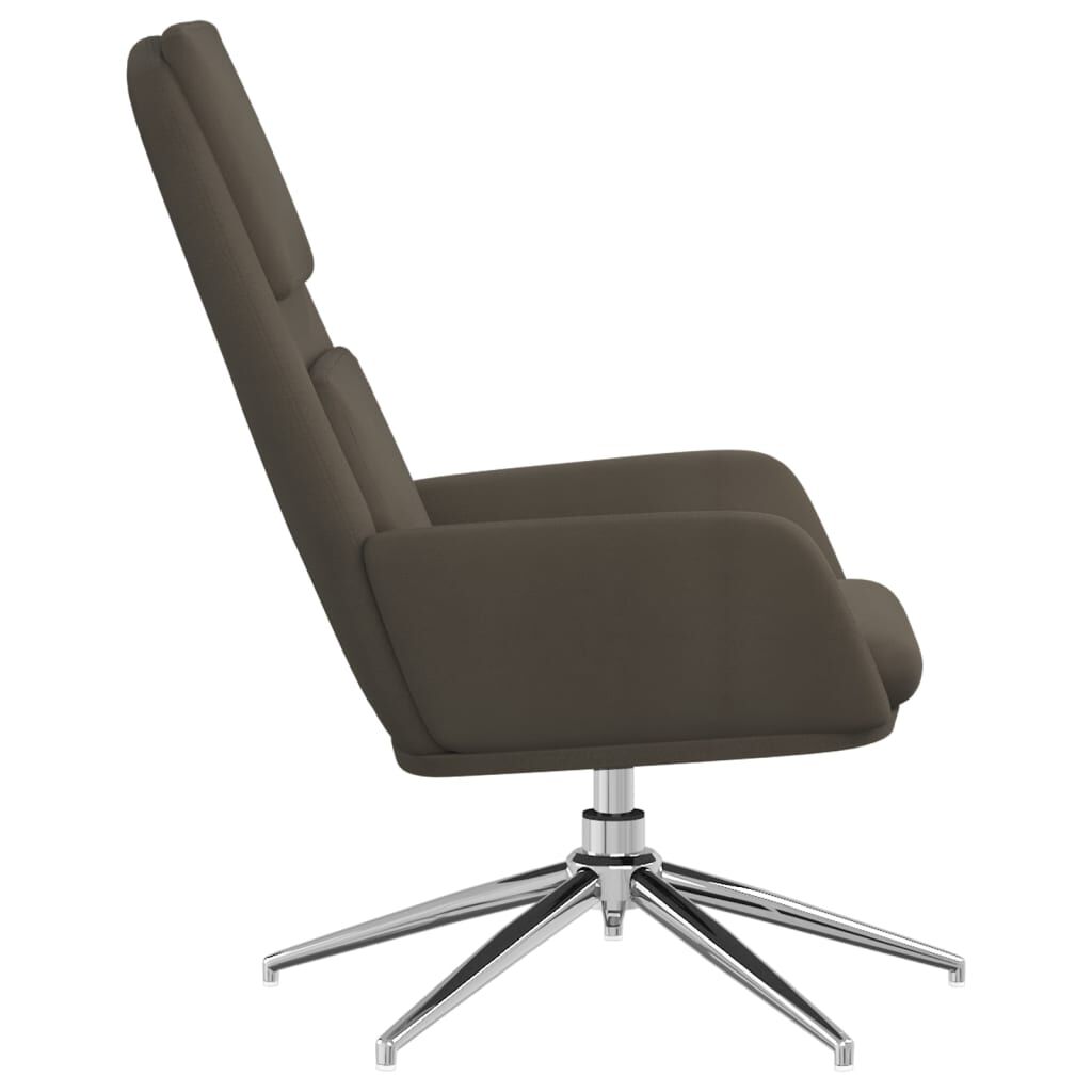 vidaXL Πολυθρόνα Relax Σκούρο Γκρι από Συνθετικό Καστόρι