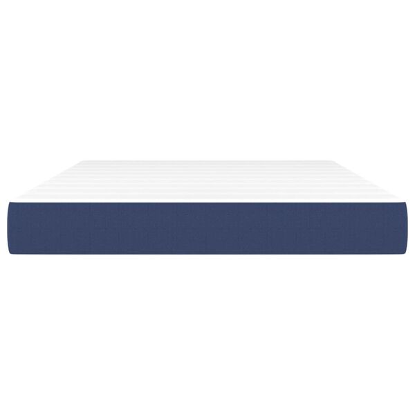 vidaXL Στρώμα με Pocket Springs Μπλε 140 x 190 x 20 εκ. Υφασμάτινο