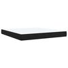 vidaXL Κρεβάτι Boxspring με Στρώμα Μαύρο 180x200 εκ. Βελούδινο