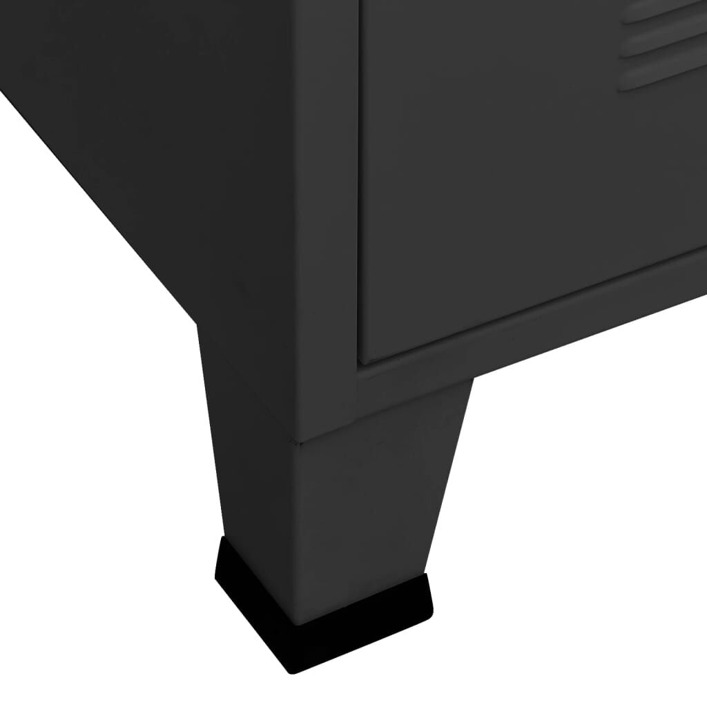 vidaXL Ντουλάπα Βιομηχανική Μαύρη 90 x 50 x 180 εκ. Μεταλλική