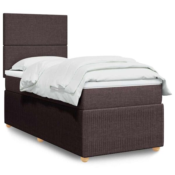 vidaXL &Kappa;&rho;&epsilon;&beta;ά&tau;&iota; Boxspring &mu;&epsilon; &Sigma;&tau;&rho;ώ&mu;&alpha; &Sigma;&kappa;&omicron;ύ&rho;&omicron; &Kappa;&alpha;&phi;έ 90x190 &epsilon;&kappa;. &Upsilon;&phi;&alpha;&sigma;&mu;ά&tau;&iota;&nu;&omicron;