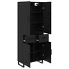vidaXL Highboard &mu;&epsilon; &sigma;&upsilon;&rho;&tau;ά&rho;&iota; 2 pcs &Mu;&alpha;ύ&rho;&eta; &Omicron;&xi;&upsilon;ά 69,5 x 34 x 180 &epsilon;&kappa;.