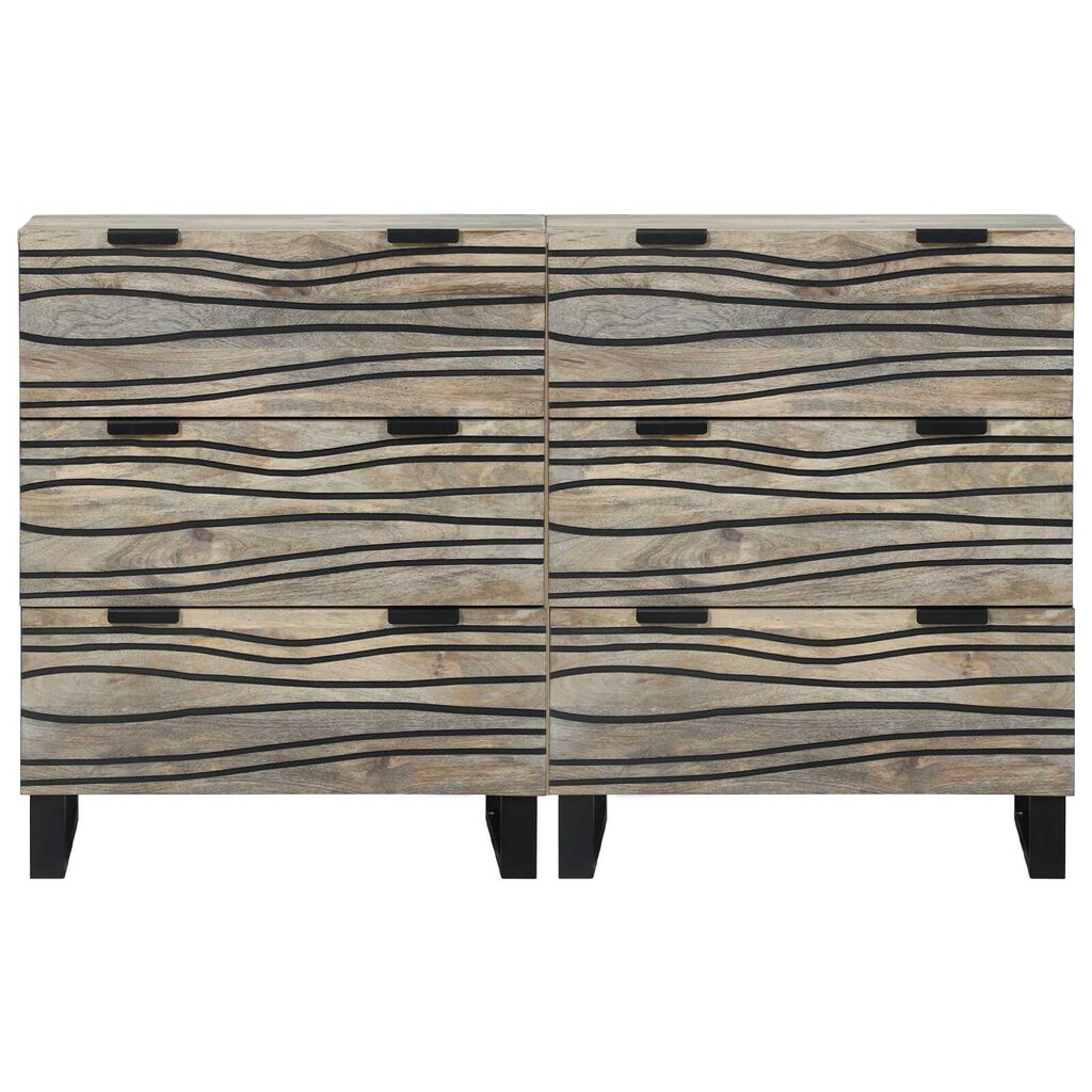vidaXL Παραδοσιακά Πλευρικά Έπιπλα 2 pcs Λευκό 60 x 33,5 x 75 εκ