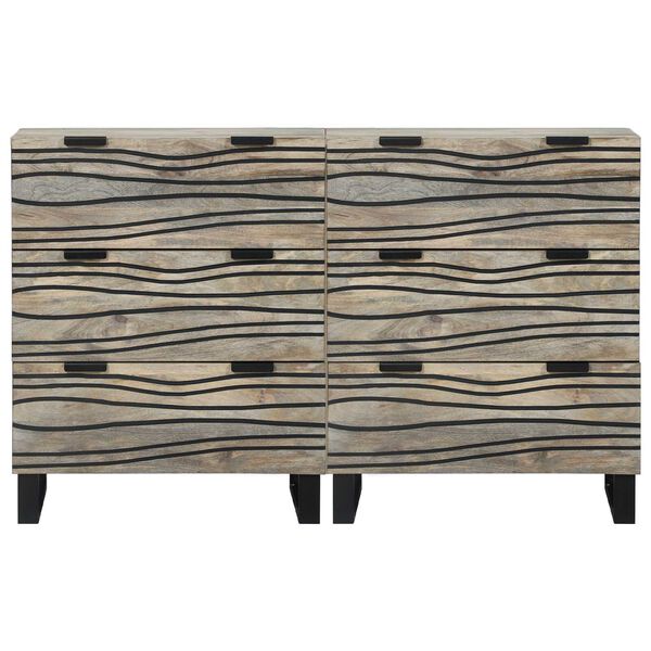 vidaXL Παραδοσιακά Πλευρικά Έπιπλα 2 pcs Λευκό 60 x 33,5 x 75 εκ